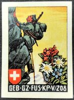 Soldatenmarke 2.WK, Geb Grenz Füs Bat 208, ges, Wi Gz 85-2