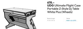 UDG Ultimate Flight Case Portable Z-Style Dj Table White