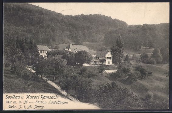Cartes postales: AK Ramsach, Teilansicht des Ortes, 1908 – D'occasion à Berlin par bartko-reher
