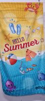 Badetuch Hello Summer Motiv mit Emoji Wal und Oktopus 🐬coop