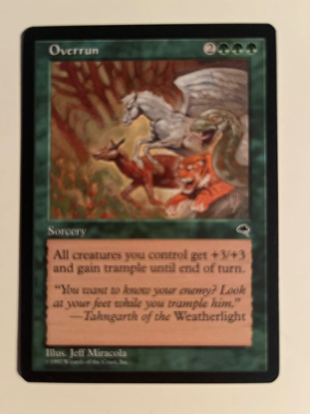 Magic The Gathering Carte collezionabili: 1 x Overrun - Magic: The Gathering - MtG – Usato da Kriens venduto da Shadi1980