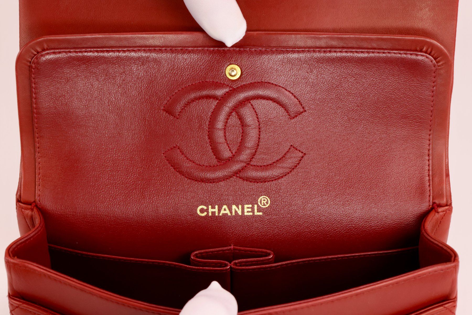 Chanel Borse da donna: Rot Chanel Classic Double Flap Handtasche aus Lammleder – Usato da Varen venduto da des_9lqh 5