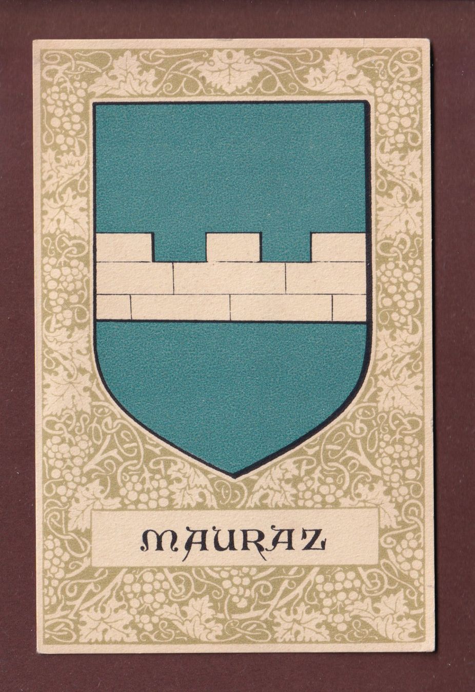 Cartoline postali: MAURAZ - Blason // pli d'angle // – Usato da Pully venduto da nicecards