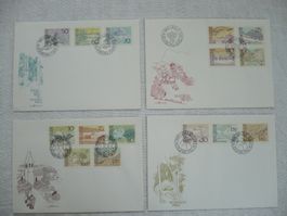 FL 1972 - 73 4 FDC Landschaften kpl. Satz SBK 511 - 525