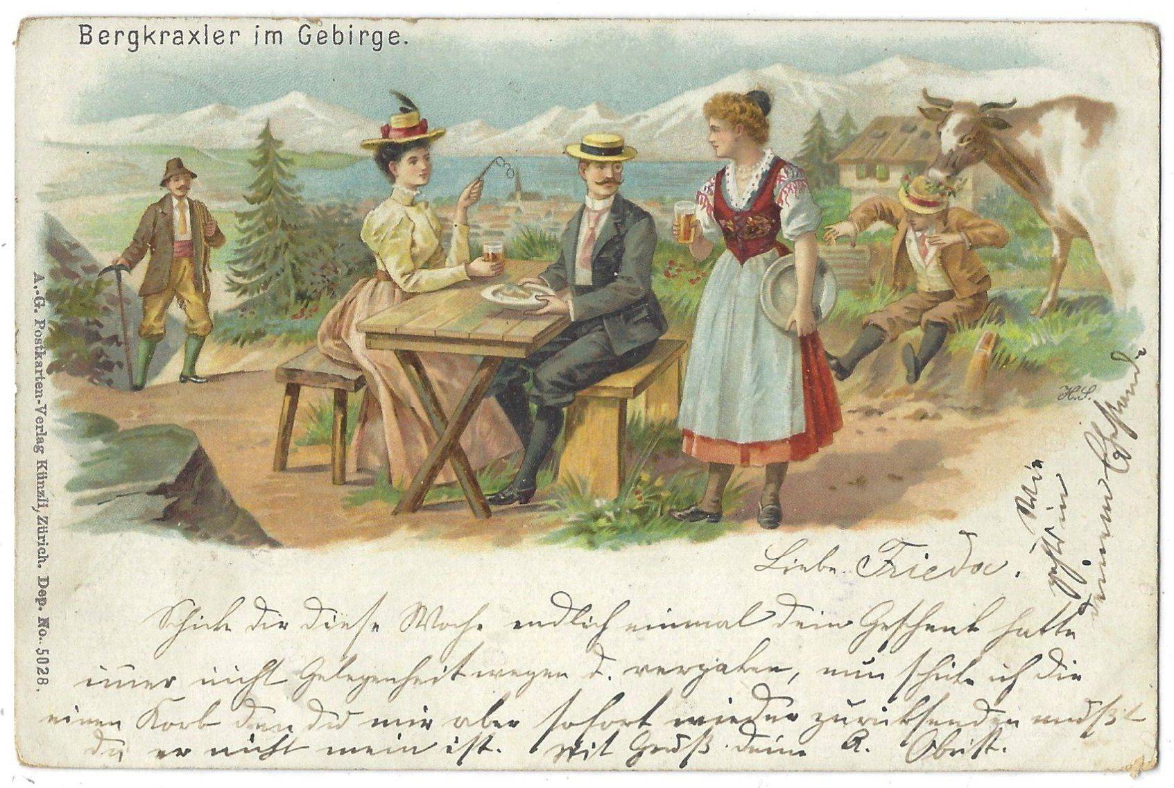 Cartoline postali: B e r g k r a x l e r   i m   G e b i r g e . – Usato da Bütschwil venduto da Jackson1A