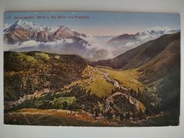 Berninabahn Blick v. Alp Grüm Puschlav ca. 1910