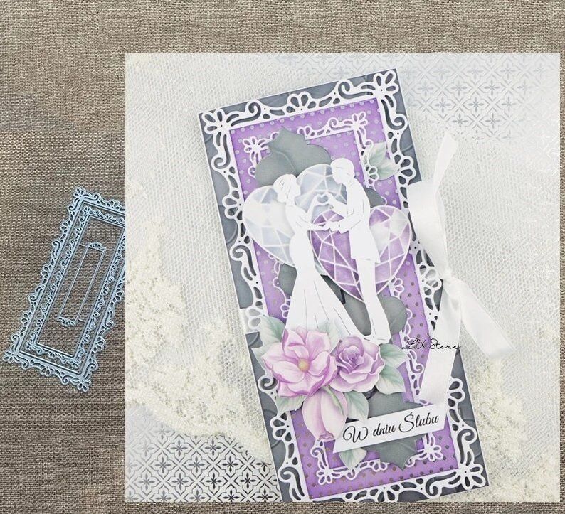 Bastelschablonen Karten BETESSIN Stanzschablonen Hochzeit – 5 Set, Für Karten, Scrapbooking, DIY Basteln DIY Scrapbooking