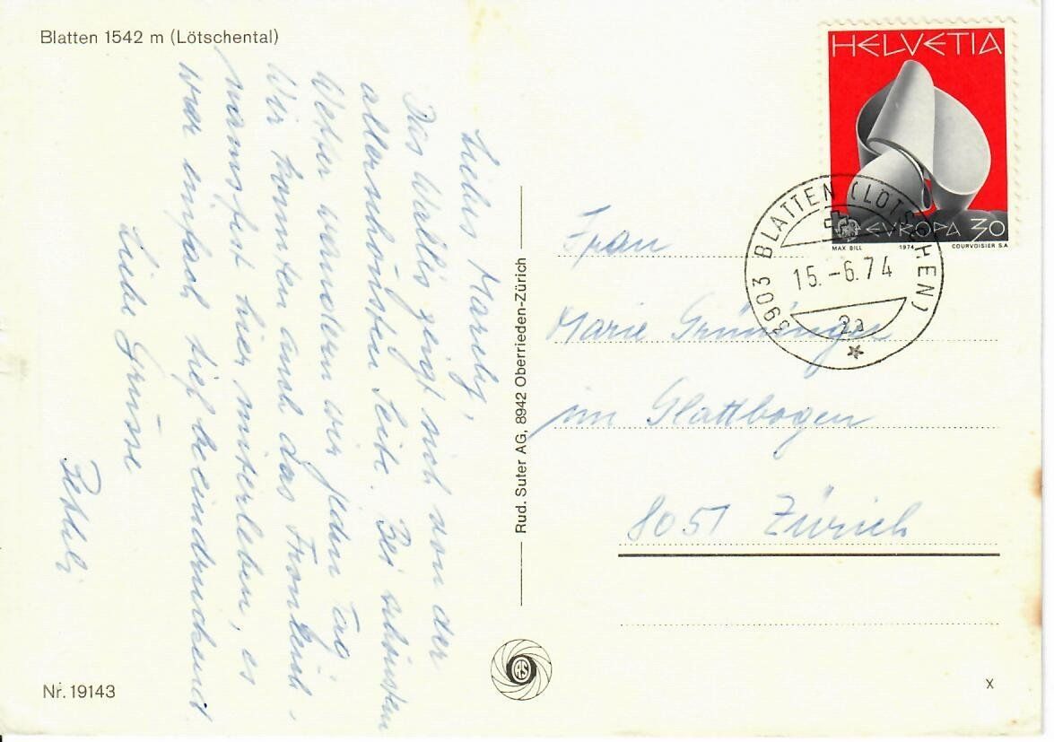 Cartoline postali: Blatten im Lötschental – Usato da Hochdorf venduto da Ziegel-16 1