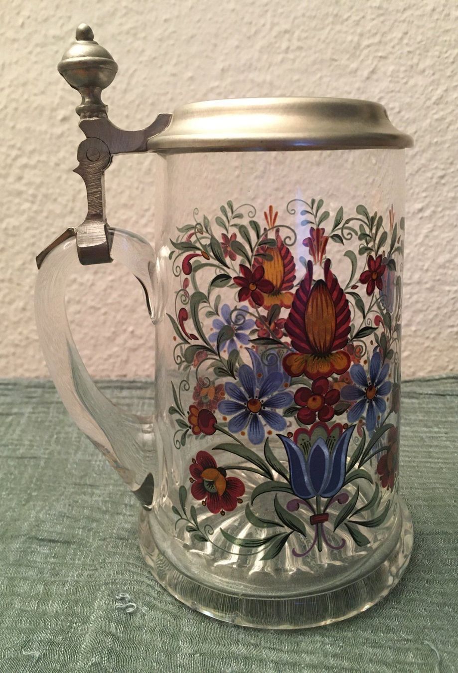 Bicchieri: Bierkrug mit Zinndeckel / Handarbeit – Usato da Zürich venduto da loriana 5