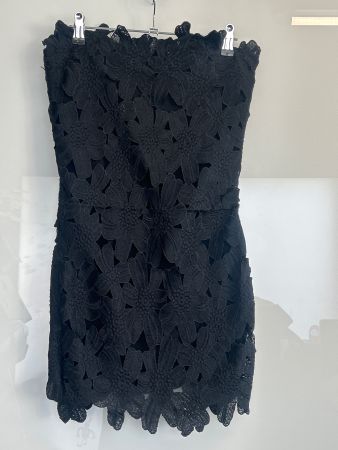 Spitzenkleid Cocktailkleid Minikleid schwarz neu Gr S