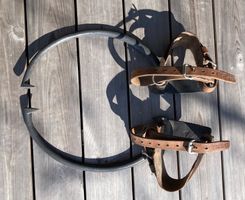 antike Steigeisen zum Bäume erklimmen, event Schweizer Armee