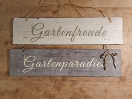 2 Stk Holzschilder Für Garten