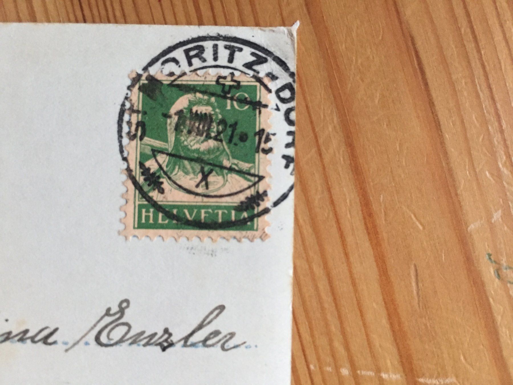 Cartoline postali: St. Moritz - AK 1921 – Usato da Oberuzwil venduto da Henri09 1