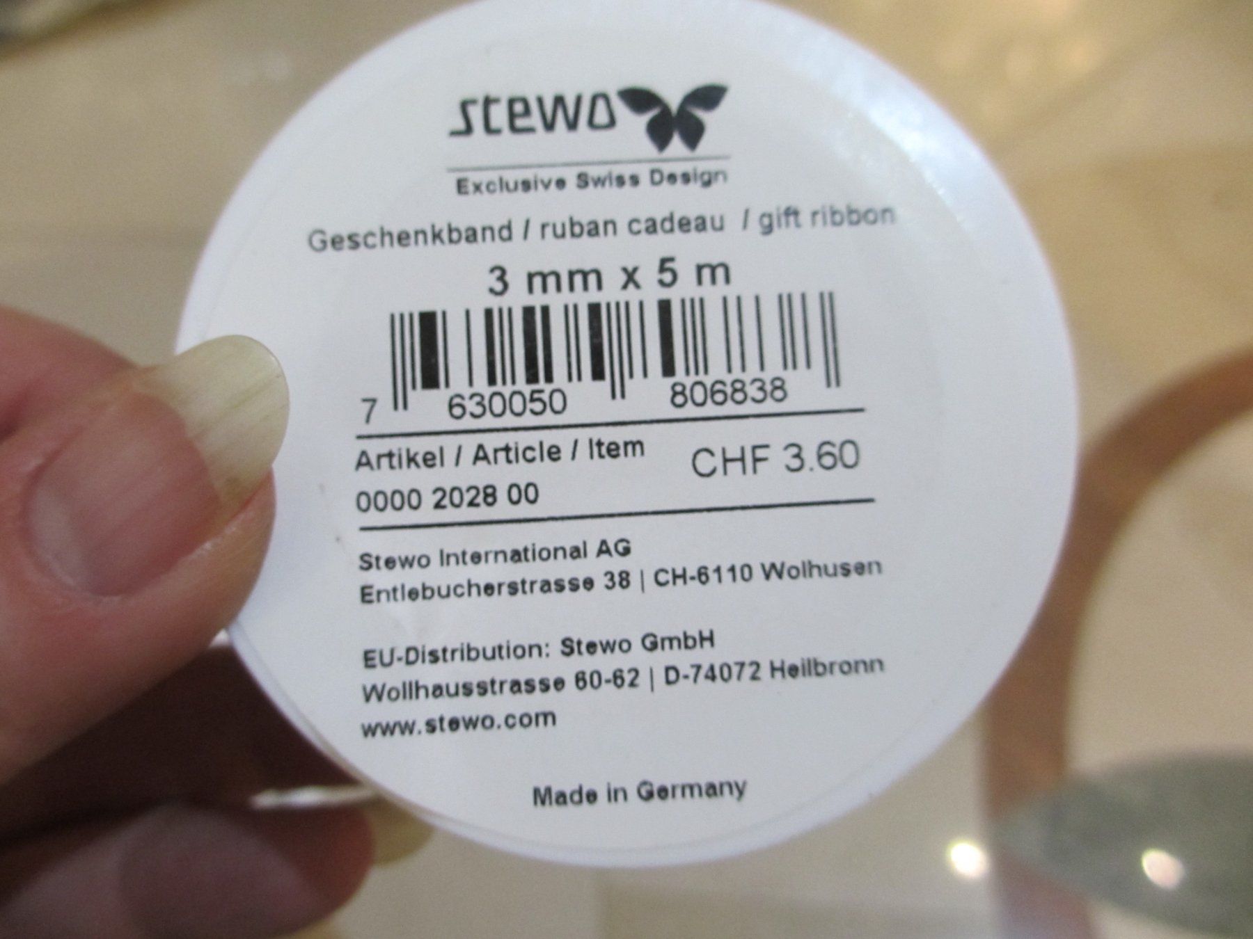 Nastri decorativi: Geschenk- Satinband 4 Stück – Nuovo e nell'imballaggio originale da Herisau venduto da fan_h9qj 2