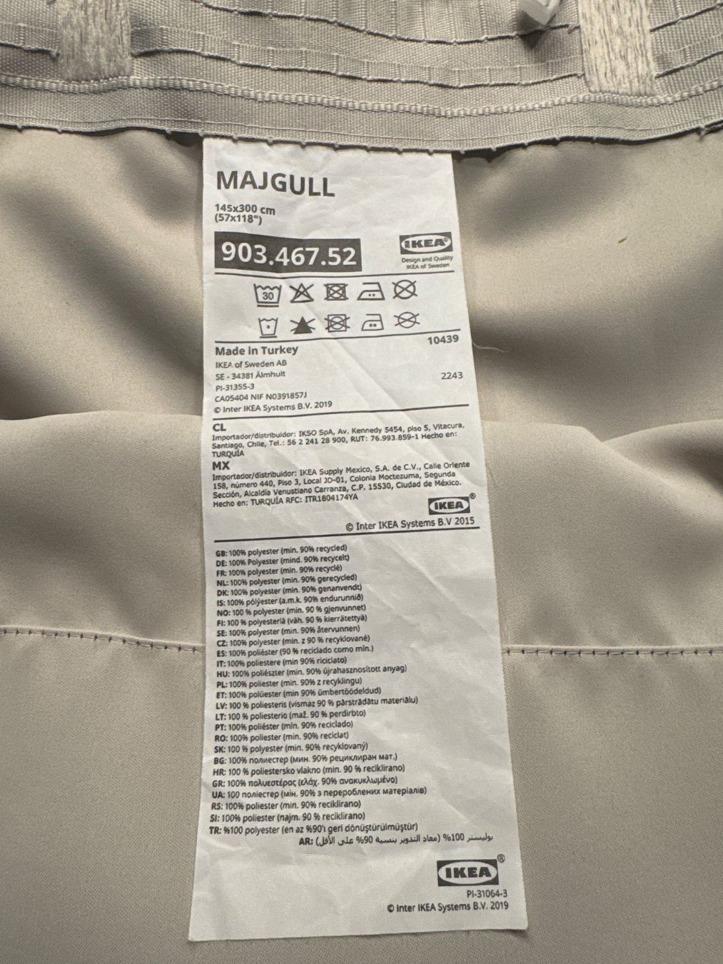 Ikea Tende: IKEA MAJGULL Vorhang beigefarben – Usato da Winterthur venduto da Ausverkauf2.0 1