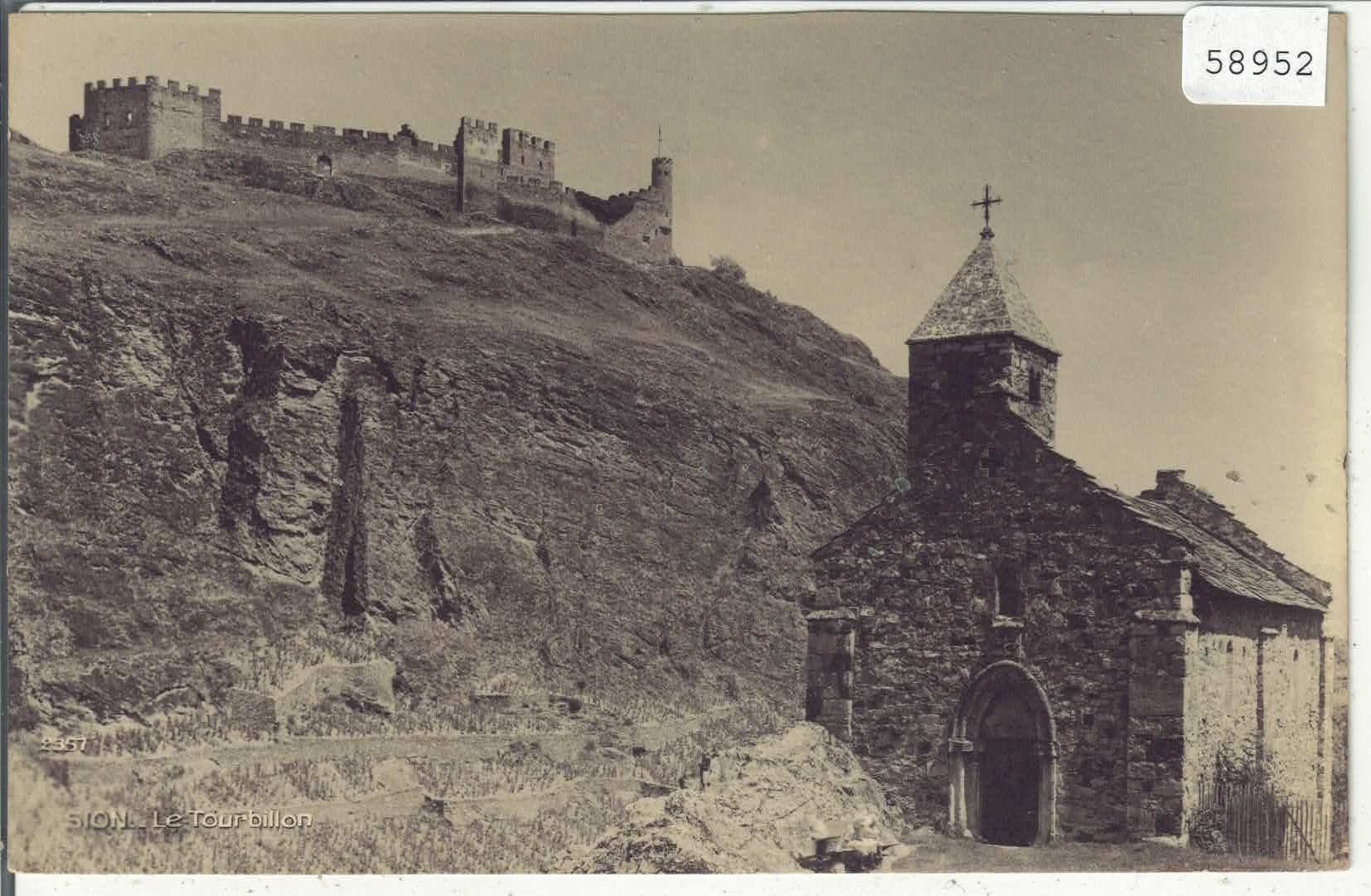 Cartes postales: Sion - Le Tourbillon – D'occasion à Ettingen par Kartenplanet