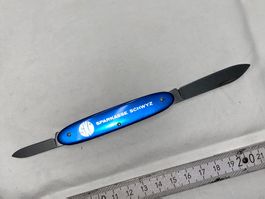 Victorinox Taschenmesser blau Sparkasse Schwyz 2 Klingen