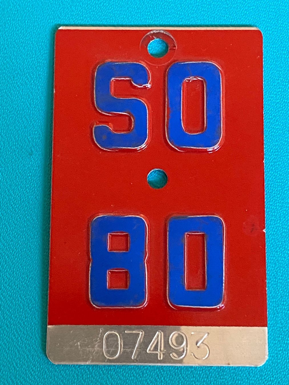 Insegne: Velonummer SO 80 / Plaque Vélo – Usato da Schnottwil venduto da Chasarmar