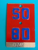 Velonummer SO 80 / Plaque Vélo