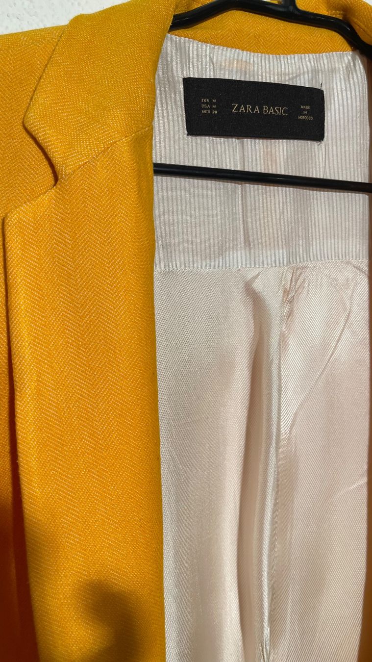 Zara Giacche: ZARA BASIC S M  28/NP65CHF Blazer Jacke Viscose Pe Gelb – Nuovo (secondo la descrizione) da Kölliken venduto da Hap-7 4