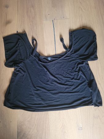 Schulternfrei Top Gothic Rock Rockabilly Gr XL
