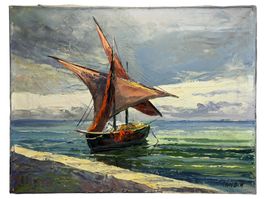 Randin - peinture paysage marin à l'huile sur toile