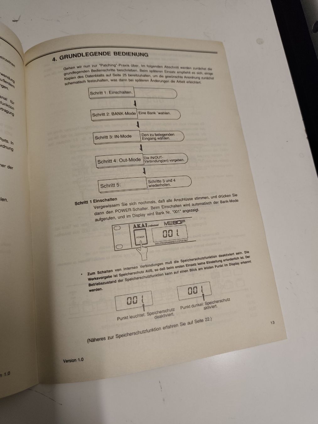 Akai Strumenti musicali: Akai ME80P MIDI Patch Bay - Original Handbuch - Selten – Usato da Grüt (Gossau ZH) venduto da Adidassler 1