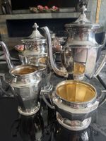 WMF Art Déco Kaffee-/Teeservice versilbert – 6-teilig – ca.