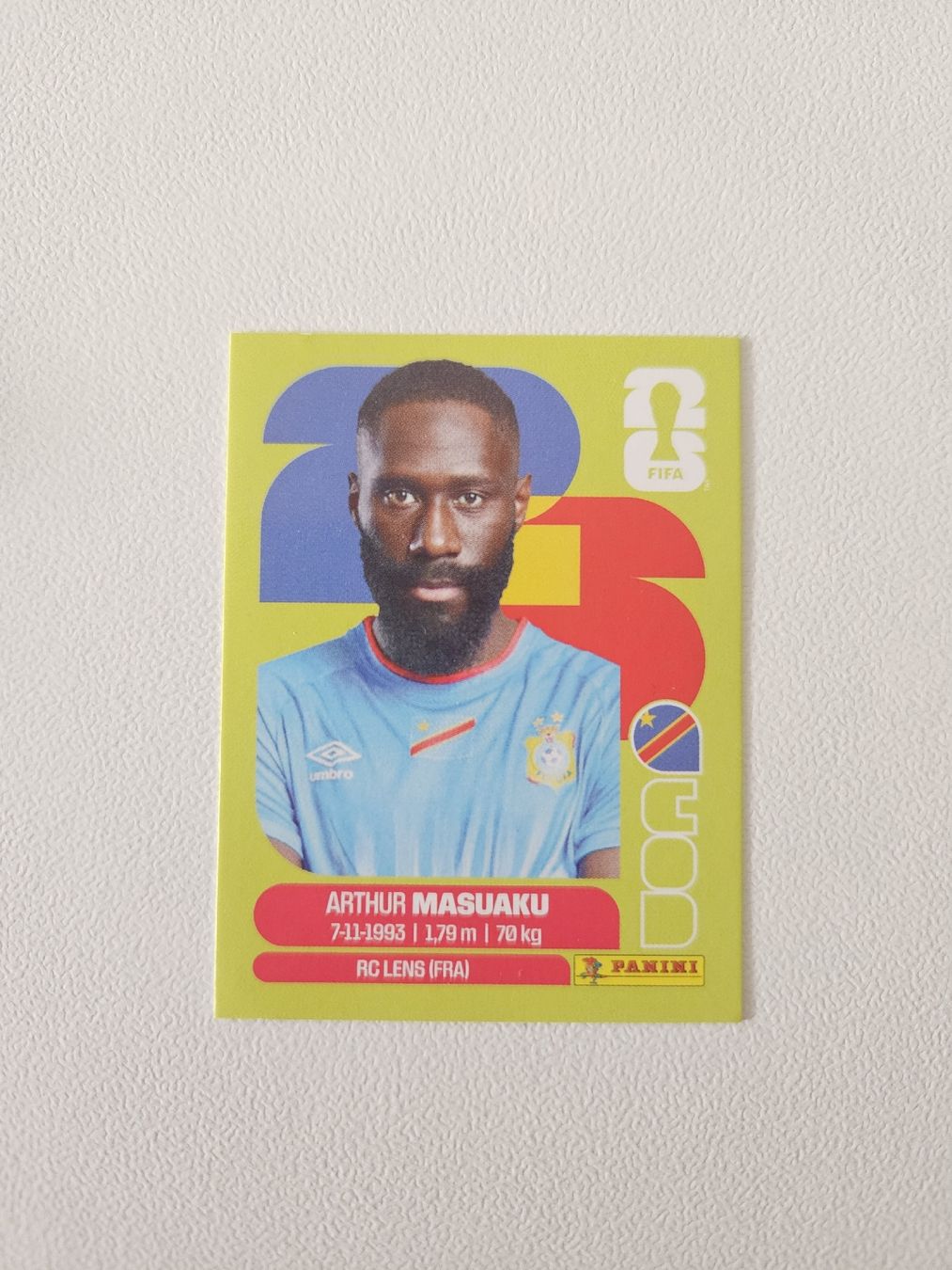 Panini Cartes à collectionner: Panini WM 2026 Sticker, Arthur Masuaku, Congo DR, COD 5 – Neuf (Voir description) à Herisau par Strichzauber