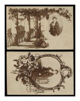 FEMME PORTRAIT "Médaillon" - 1900-1904  (Lot 2x C.P.)