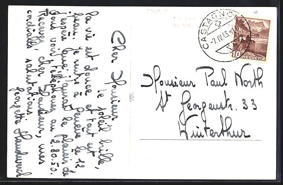 Cartoline postali: AK Castagnola, Castagnola e Lugano, 1943 – Usato da Berlin venduto da bartko-reher 1