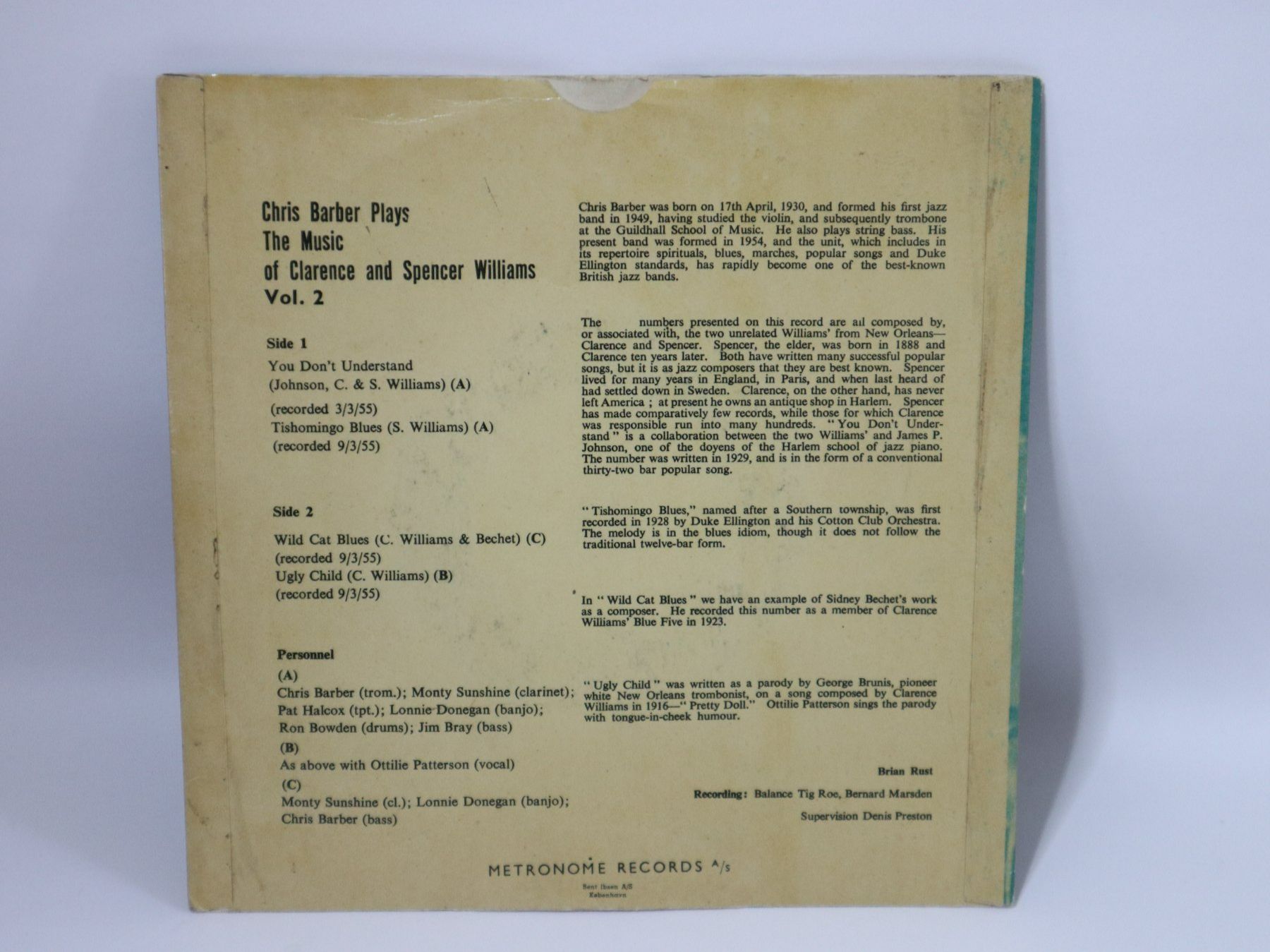 Vinyles: Vinyl Single Chris Barber Plays Clarence + Williams Jukebox – D'occasion à Eschenbach SG par Astalavista 2