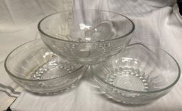 Kristall-Glas-Schüssel  - 17 cm Durchmesser, 3 vorhanden