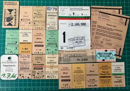 SBB CFF FFS, 20 alte Bahnbilette, etc. vintage, rar, Sammler