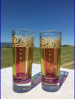 2 Cerve  Digestif-Glas   Schnapsglas  Blumenvase Handarbeit
