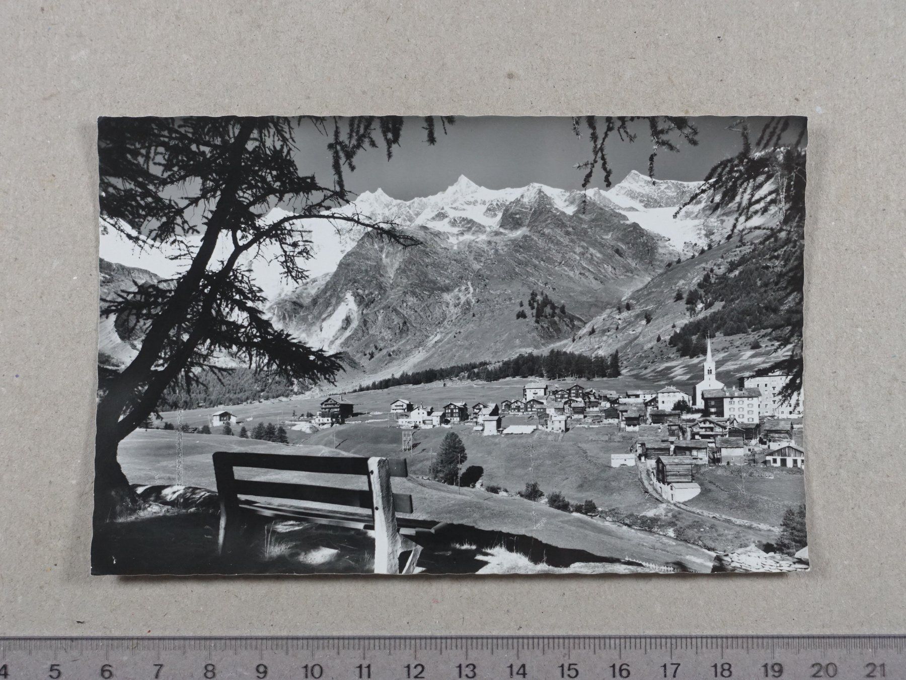 Ansichtskarten: Saas - Fee, gegen Dom, 1962 – Defekt aus Lenzburg von fh1