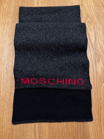 wNEU Moschino Wolle klassischer Schal zweiseitig ICON
