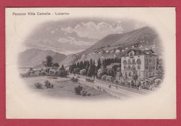 Locarno  Pension Villa Camelia  -   alte A-Karte von 1918