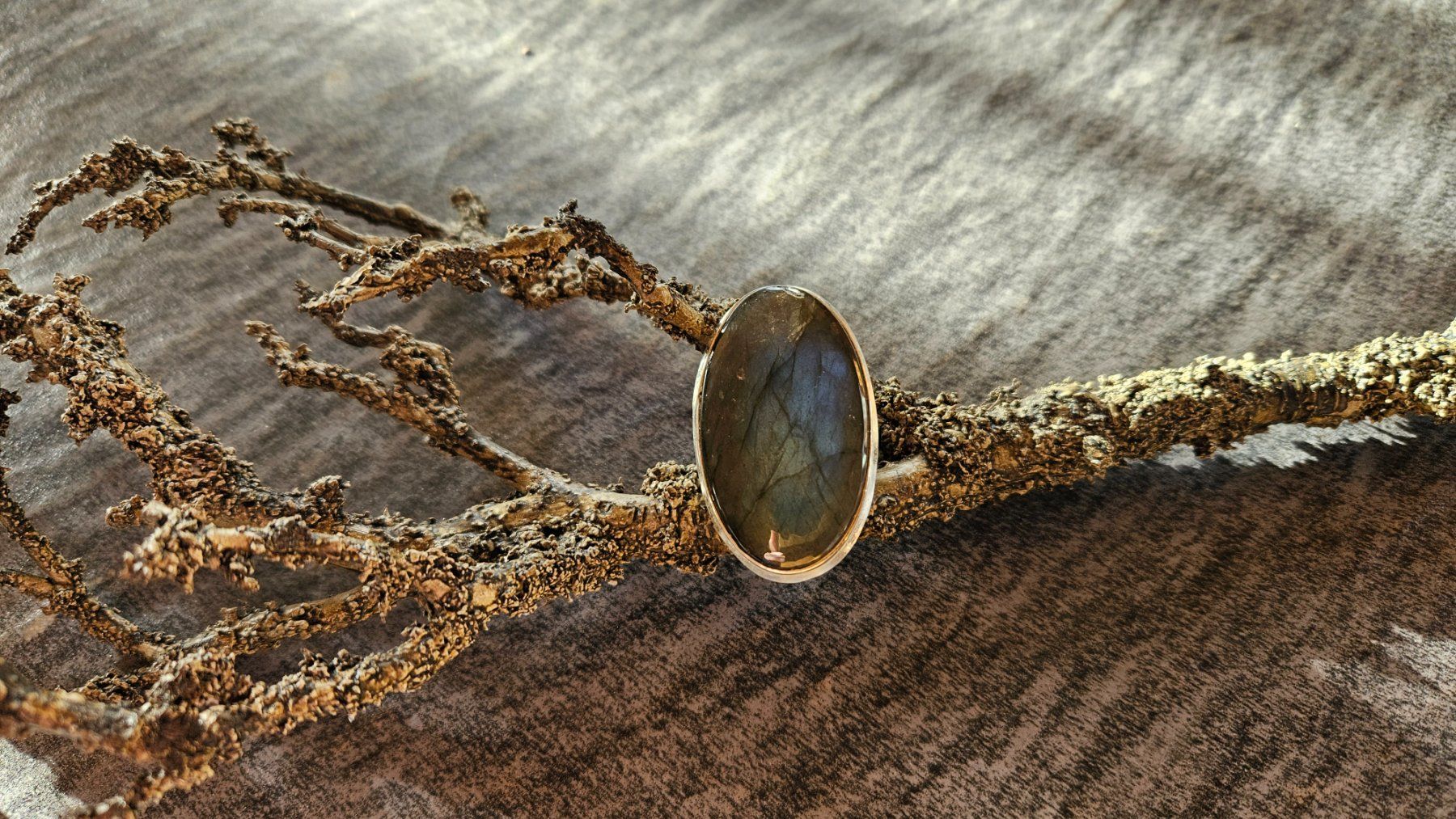 Anelli: Silber-Ring mit Labradorit - Grösse 58 – Usato da Buchs SG venduto da Hummel8 1
