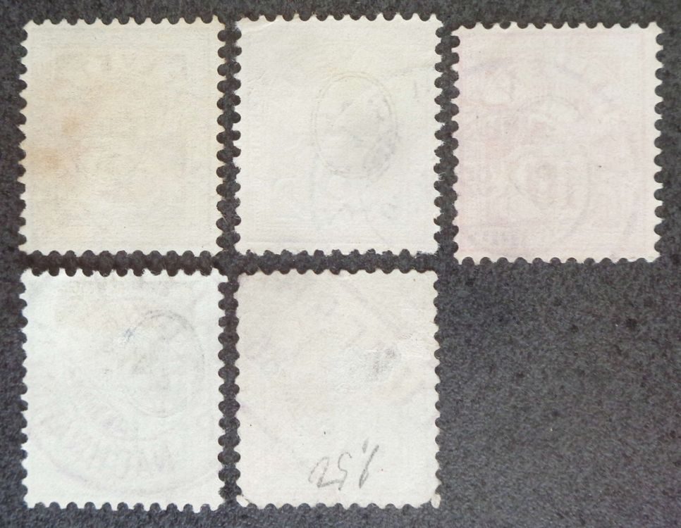 SWITZERLAND 1882: Chiffre, papier blanc, 5 à 15 c, 15 c déf. (Gebraucht ...
