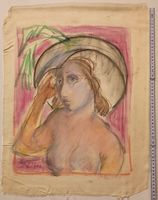 Rolf Seilaz Original Akt, Kollege Alberto Giacometti Pastell