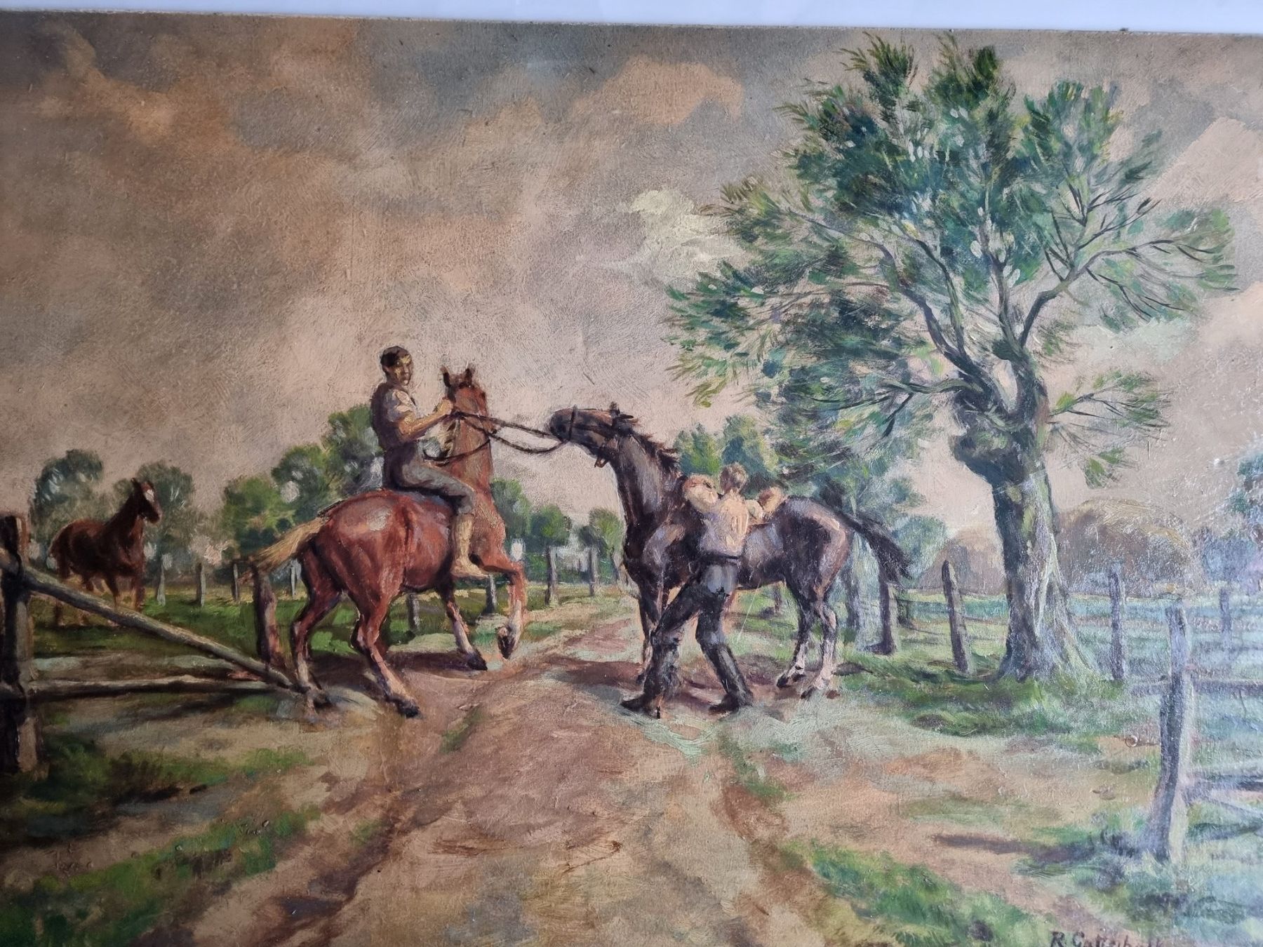 Tableaux: R.GOTTSCHALK GEMÄLDE SIGNIERT AUF MALKARTON – D'occasion à Gersau par grafik-kunst 5