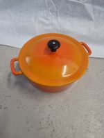 Emaille Bräter orange 20cm guter Zustand