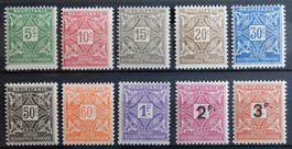 Mauretanien Franz. Porto Kat. 9-18 * 1914/27