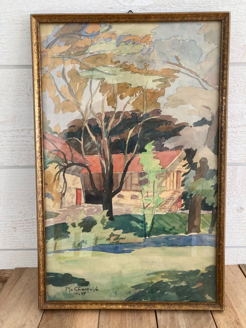 Dipinti: Marcel Chappuis-Aquarelle 1939 – Usato da Vaumarcus venduto da Arte-Lovers