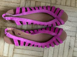 Les Garçonne Gladiator-Sandalen, Fuchsia/Pink – Gr. 40.5