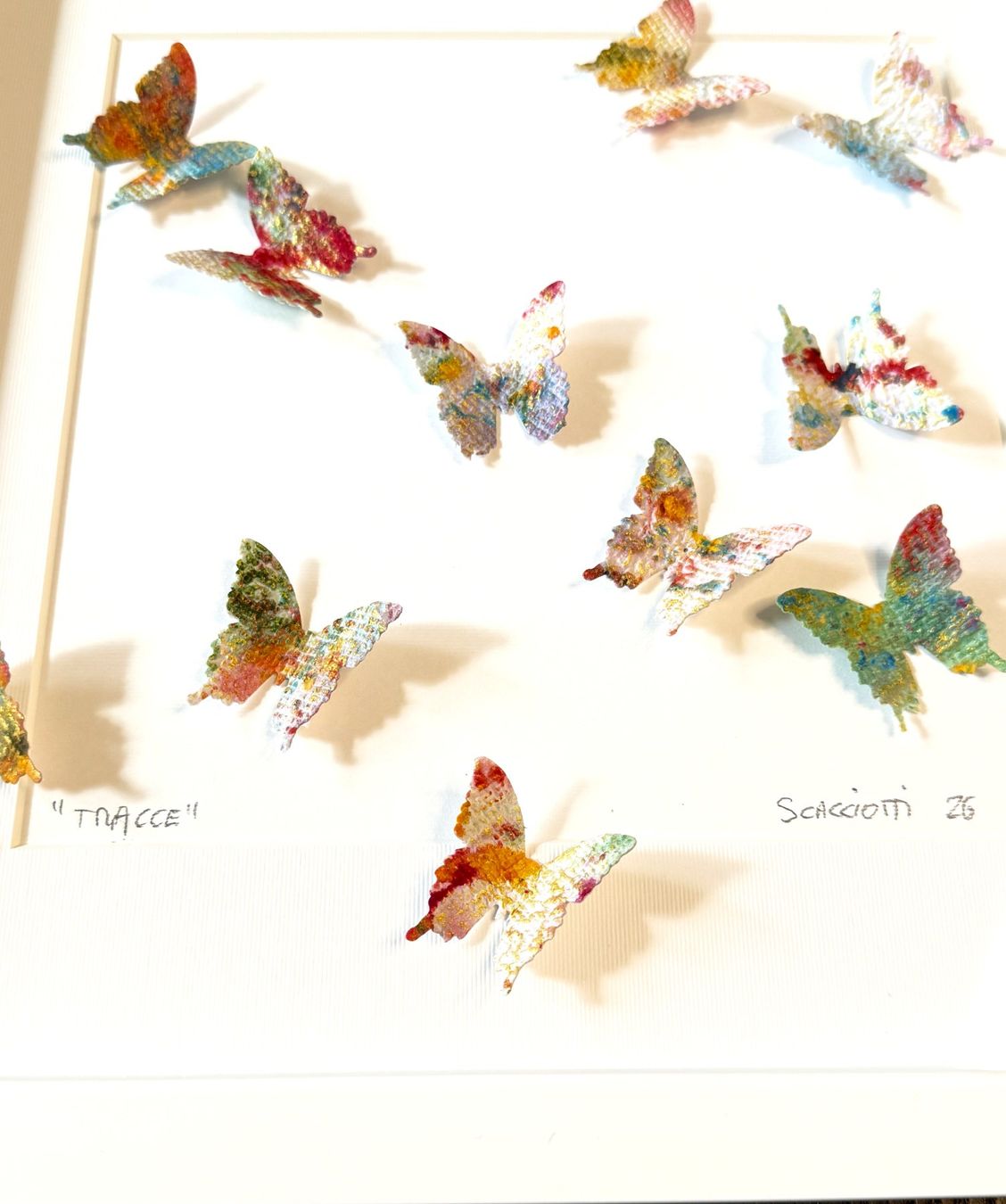 Dipinti: Andrea Scacciotti 3D-Schmetterlings-Wandkunst – Usato da Ponte Tresa venduto da 11GalleriaAlterEgo11 3