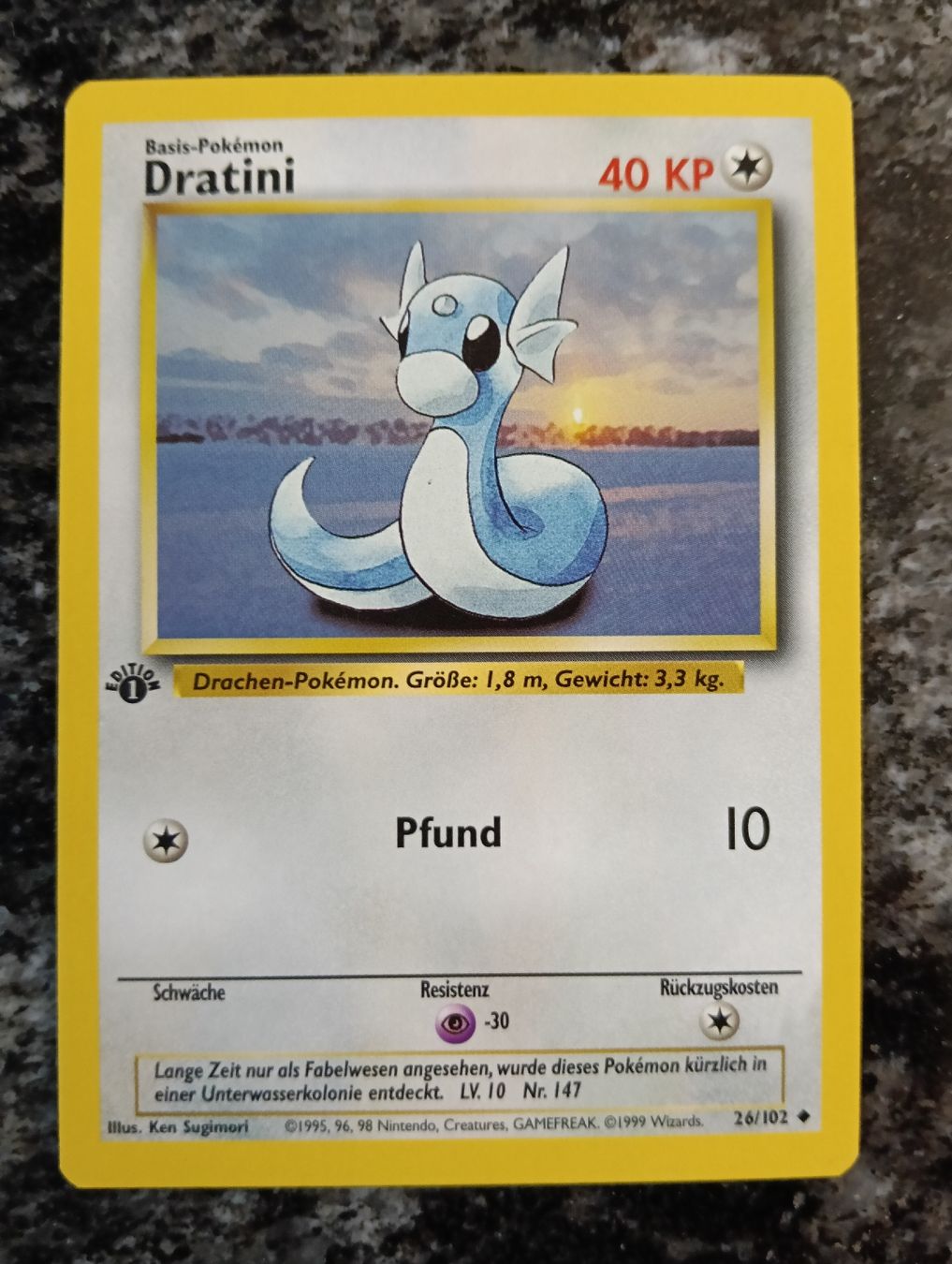 Pokémon Carte collezionabili: Pokémon Base Set Dratini 1. Edition Top Zustand – Usato da LEUZIGEN venduto da mic_sdh5