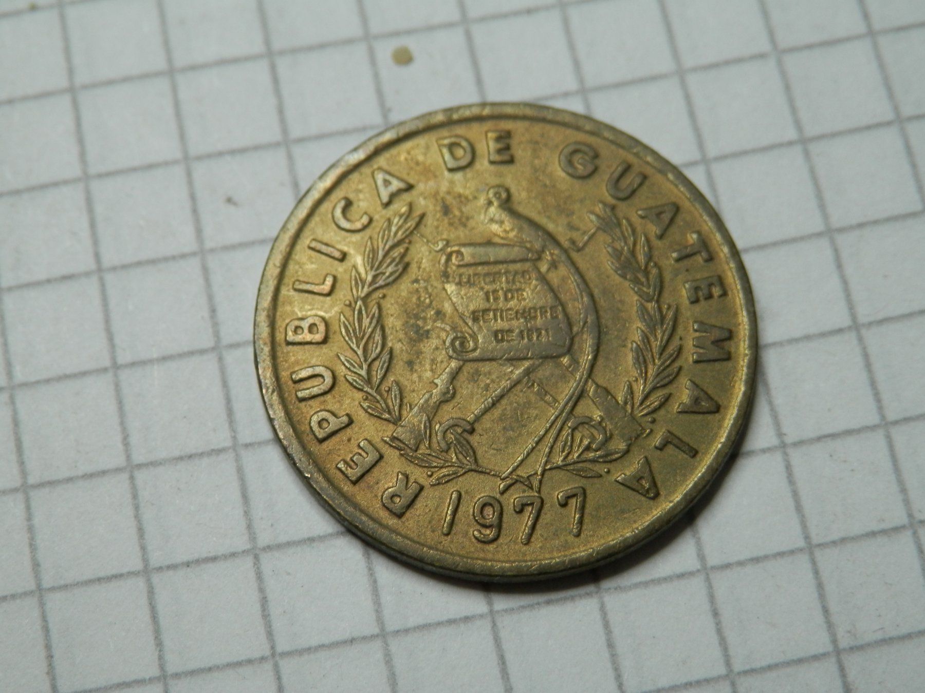 Tutti le monete: Guatemala  1 Centavo, 1977 – Usato da Weiach venduto da weiach81 1