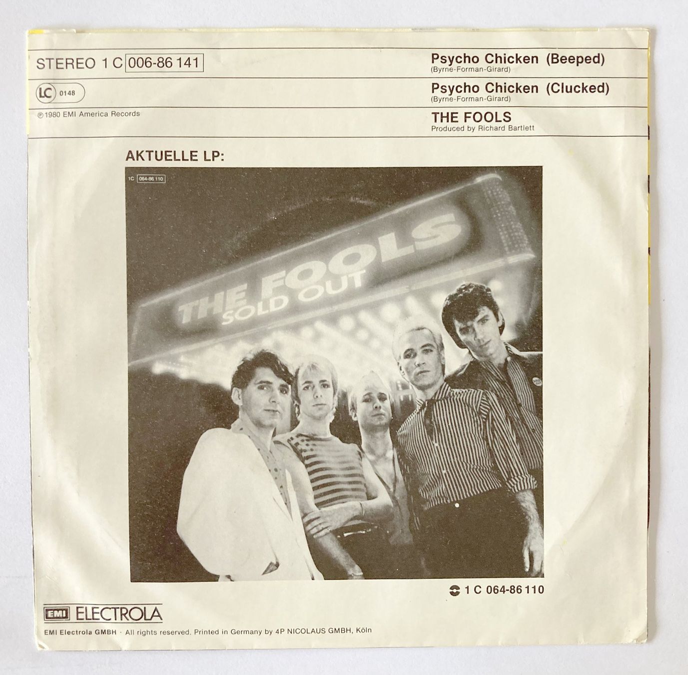 Vinyles: THE FOOLS - PSYCHO CHICKEN – D'occasion à Bottens par hotter-than-hell 1